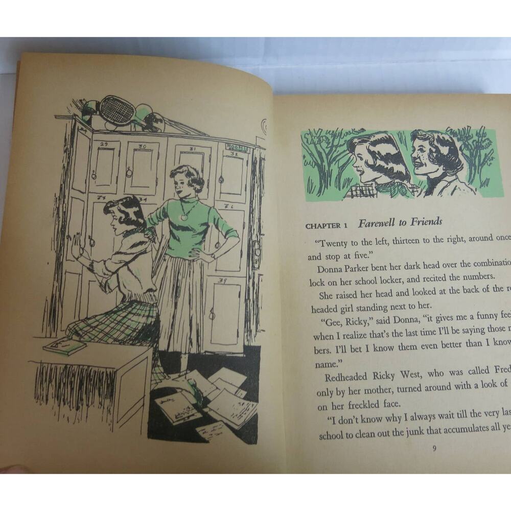 DONNA PARKER at CHERRYDALE Vintage Book 1957 By Marcia Martin Hardcover - Picture 11 of 13